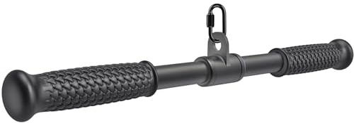 SELEWARE Bizeps Stange Kabelzug Griffe - Rotierende Kabelzugmaschinen-Aufsätze für Fitnessstudios, Pulldown-Stange, Latzug Griff, Rudergriff, Latzugstange mit Rutschfestem Gummigriff