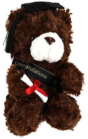 BESTonZON Dr. Bärenpuppe Plüsch Ausgestopfte Hunde für Spielzeugtiere Abschluss gefüllt pummeluff Kuscheltier beschwertes Kuscheltier +Kuscheltier - Stofftier PP Baumwolle Brown