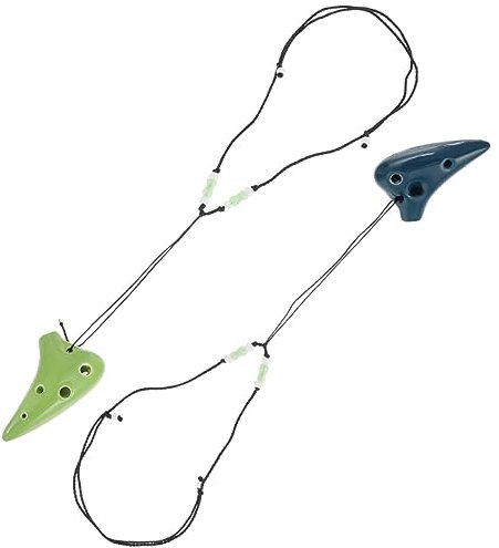 VICASKY 2 Stück 6-loch-okarina Tragbare Okarina Mini-okarina-instrument Okarina Für Anfänger Klassische Okarina Okarina-instrument Für Kleines Instrument Musikinstrument Keramik