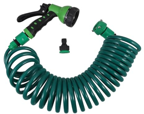 GALPADA 1 set Canna Flessibile Retrattile per Lavaggio Auto e Giardinaggio Multifunzione con Spray e Design Compatto per Facile Conservazione e Utilizzo