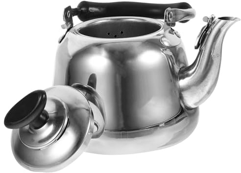 VERDANVERSE Hervidor de Agua Silbante de Acero Inoxidable para Estufa, 1l, con Boca Ancha y Fácil Almacenamiento, Adecuado para Cocina