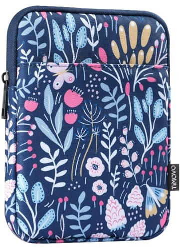TiMOVO 6-7 Inch Sleeve Case for eReader Book Paperwhite/Colorsoft Signature Edition, Protective Sleeve Cover Pouch Bag Carrying Case for E-Reader/Oasis & Kobo Devices, Colorful Flower