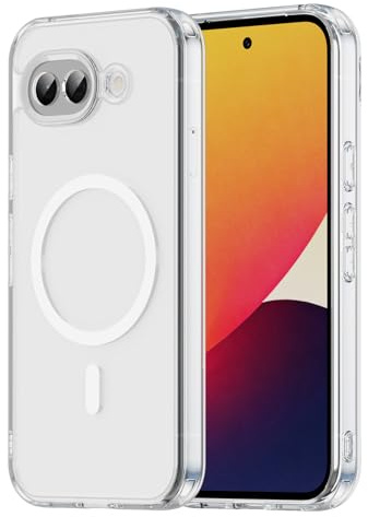 ELECWAY Magnetic Case for Google Pixel 10a phone 2026, Build-in Magnetic Ring, Wireless Charging, Non-Yellowing Transparent Clear, Slim Light Protective Cover, Clear