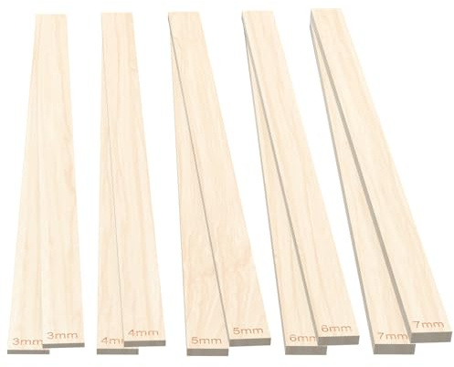 TYSM-CC 10 pezzi Rolling Pin Guides, 5 Misure Precisi (3/4/5/6/7mm) | per Spessori Uniformi in Ceramica e Polimeri di Argilla, per Artisti, Hobbisti e Progetti Creativi Fai da Te