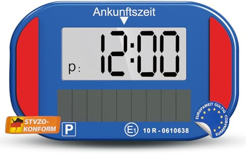 TEOV Electronic Solar Parking Disc Automatic - Sensor-Based Time Tracking, StVO §42 Compliant, Digital Parking Disc for Cars