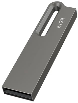 Chiavetta USB 64GB 2.0 Pennetta Pen Drive USB 64GB Memoria USB Stick ad Alta Velocità di Archiviazione dei Dati e Facile Trasferimento Per PC Tablet Laptop Cellulare Gray