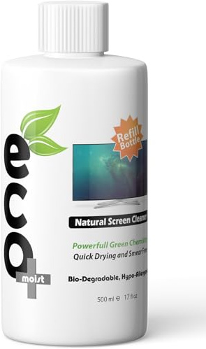 Ecomoist Natural Screen Cleaner 500ml with Fine Microfiber Towel For LCD TFT Plasma Computer Laptop (500ml Refill)