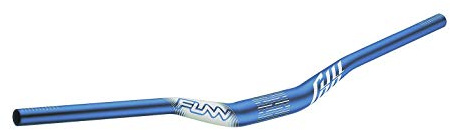 Funn Full On Riser Lenker, Klemme 35mm, Breite 785mm, Rise 30mm (Blau) | AL6061 dreifach konifiziert, wenig Backsweep, sandgestrahlt eloxiert, für Trail, Enduro, MTB, BMX und Straße