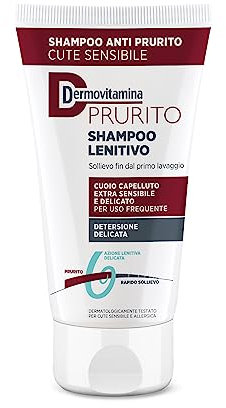 Dermovitamina Prurito Shampoo Lenitivo - Per il Cuoio Capelluto Sensibile e Delicato - Detersione Delicata - Lavaggi Frequenti - Con Bisabololo e Proteine d'Avena - Shampoo senza Solfati - 200 ml