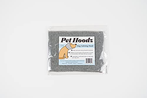 Pet Hoodz für Hunde, Angstzustände, Fellpflege, Ohrenschützer, Ohrenschutz, beruhigend, Ohrenkompression, Haustier-Kapuzenpullover, Hunde-Kapuzenpullover (groß, grau)