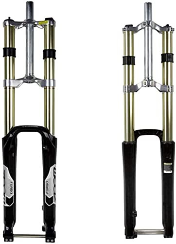 YLXD Federgabel 180mm Federweg Mountainbikes Gabel MTB Fahrrad, Fahrrad Magnesiumlegierung Downhill Gabeln 20mm Achse, 1-1/8 Gewindelos