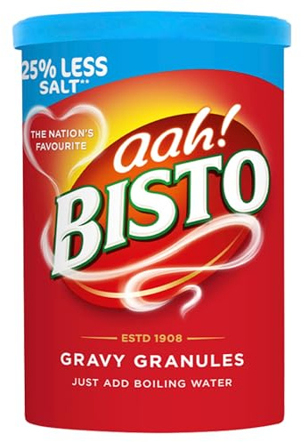 Bisto Reduced Salt Beef Gravy Granules, 190 g Drum (1-Pack) | Flavoursome Granules, Easy Preparation, Traditional Taste, Premium Quality, Perfect for Hearty Family Meals