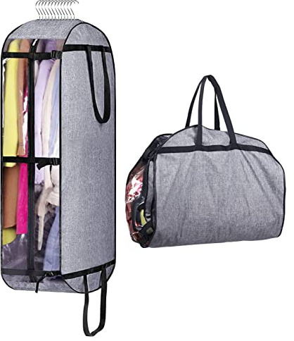 MISSLO 40 Garment Bags for Travel Moving Bags Heavy Duty Hanging Bags for Clothes Sturdy Oxford Fabric Travel Suit Bags for Closet Storage Suit Covers for Men Women
