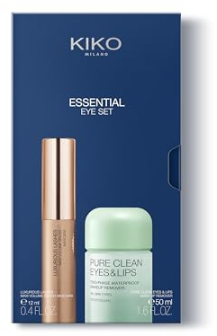 KIKO Milano Essential Eye Set | Make-Up-Set: 1 Remodellierende Mascara Und 1 Zwei-Phasen-Make-Up-Entferner Im Miniformat