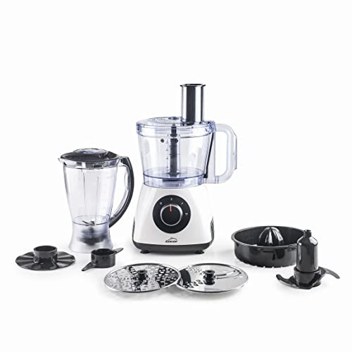 Lacor 69579 - Procesador de alimentos MultiGenius 100% libre BPA | Para un uso práctico y profesional en cocina; apto para lavavajillas, libre de BPA, práctico y fácil de guardar