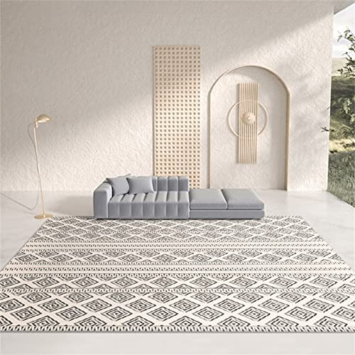 Tapis De Protection De Sol Tapis Carreaux De Ciment Easy Clean Morocco Collection Gris Diamond Checkered Design Insonorisant Résistant À L'usure Moderne 80X200CM Tapis De Cuisine Antidérapant Et Lavab