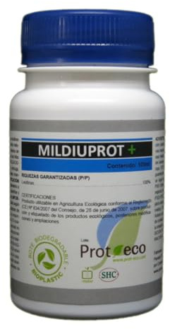 PROT ECO WWW PROT ECO COM MILDIUPROT + (100 ml) - Formule contre les champignons foliaires des plantes. Préventif et curatif des feuilles, fleurs et fruits. Convient pour toutes les cultures.