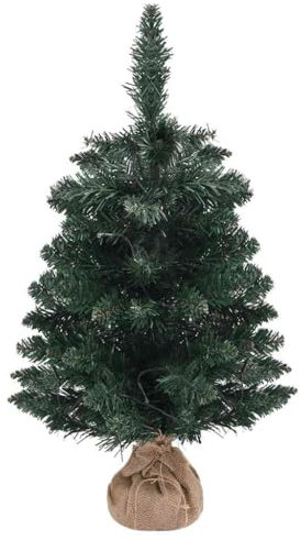 vidaXL Künstlicher Weihnachtsbaum mit Ständer LEDs Christbaum Tannenbaum Dekobaum Kunstbaum Weihnachten Dekoration Weihnachtsdeko Grün 60cm PVC