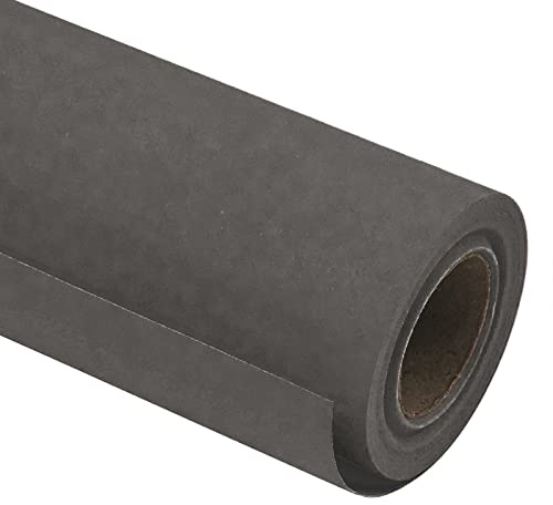 RUSPEPA Rollo De Papel Kraft - 44,5 Cm X 10 M - Papel Reciclable Perfecto Para Envolver, Manualidades, Empacar, Revestir Pisos, Estiba, Paquetería, Camino De Mesa, Gris Oscuro