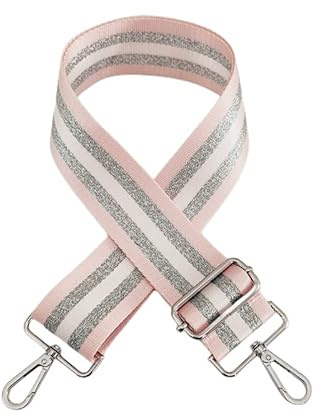 SYSUII Breiter Schultergurt, Bunter Längenverstellbarer Tragegurt, 5cm breit 75-130cm Tragegurt Schultergurt für Handtaschen Schulterriemen Umhängegurt Herren Taschenriemen Damen Zubehör - Rosa