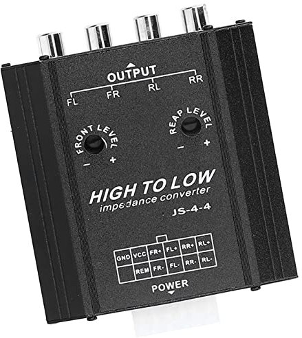 12V 4 Canali per o Convertitore di Impedenza da Alto a Basso Linea Car Stereo Radio Altoparlante Filtro Frequenza per o Convertitore Canale da Alto a Basso