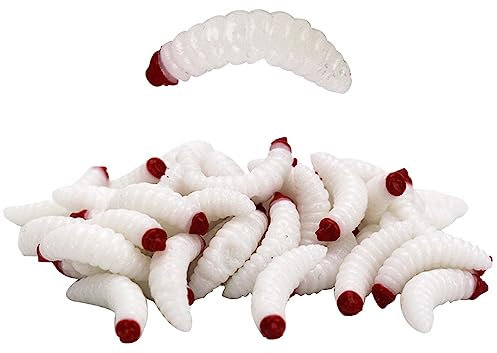 Würmer zum Angeln, weiche Köder, 200 Stück, riechende gefälschte Würmer, Angelköder, weiche Wurm-Angelköder, weiche Kunststoff-Wurmköder, Barsch-Angelköder, Wurm-Angelköder