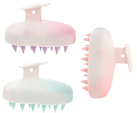 minkissy 3stücke Haarpeeling Und Kopfhautbürste Tpe Für Haarmassage Dusche Fett Und Schuppen Geeignet Für Verschiedene Haarlängen Und Zustände