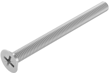 SECCARO Lot de 20 vis à tête fraisée M3 x 35 mm, en acier inoxydable V2A VA A2, DIN 965, cruciforme/PZ, filetage complet