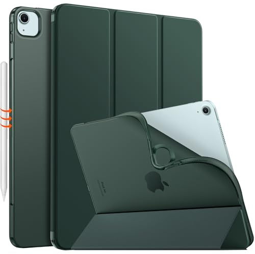 MoKo for iPad Air 13 inch Case M4/M3/M2 2026/2025/2024, iPad Air 13 Case with Soft Translucent Frosted TPU Back Shell, Slim Smart Folio Cover, Auto Wake/Sleep,Support Touch ID,Midnight Green