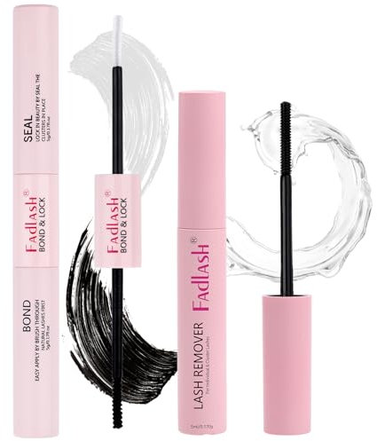 FADLASH Bond and Seal Lash Glue 15ml - Super Strong Hold DIY Eyelash Extension with Gentle Remover for Extensions