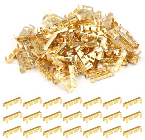 100Pcs Bornes à Sertir pour Bornes Électriques, Connecteurs à Sertir de Fil Electrique 0,5-1,5mm² Haute Conductivité et Résistance à l'Oxydation Isolation Ignifuge