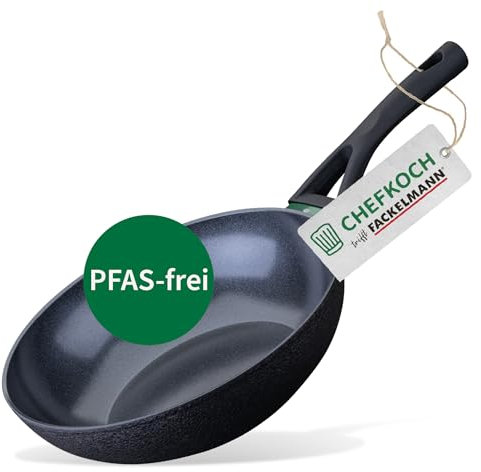 FACKELMANN Chefkoch trifft Keramik-Wokpfanne Hamburg Ø 28 cm – Hochwertige Antihaftbeschichtung, Ergonomischer Griff, Für alle Herdarten geeignet