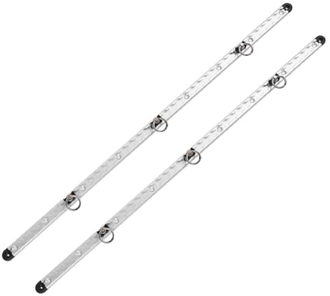 L-Schienen-Zurrsystem, 1 Paar L-Schienenschiene aus Aluminium, Vielseitiges Anhänger-Zurrsystem für Anhänger und LKW-Ladeflächen, 100 cm Ladungssicherungs-Zurrschiene,