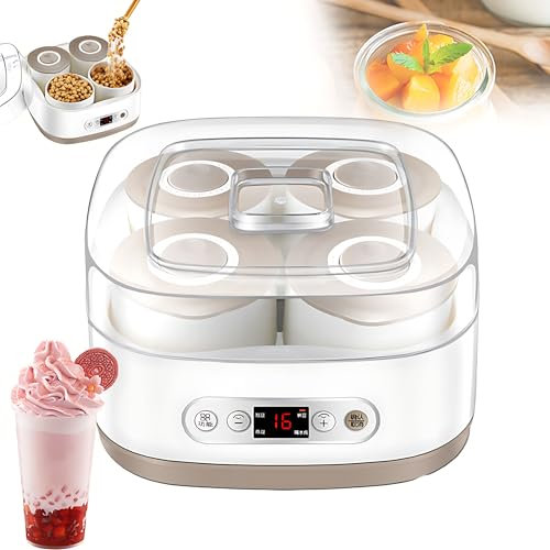Piccola Macchina per la fermentazione dello Yogurt, Macchina per la fermentazione del natto Intelligente da 2 Litri, Macchina per Il Formaggio Multifunzionale con Rivestimento in Ceramica a Controllo