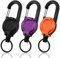 Schlüsselanhänger Ausziehbar 3 Stücke Schlüsselband Ausziehbar Ausweis JoJo Einziehbarer Schlüsselanhänger mit 60cm Stahldrahtseil, Ausweishalter Ausziehbar mit Karabiner (Schwarz+Lila+Orange)