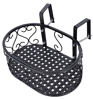 YARNOW Supporto Per Vaso Da Fiori Antiruggine in Ferro Battuto 1 Pezzo Portavaso Da Parete Porta Bonsai