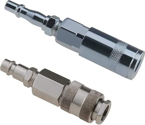 BRIOTA PCL Air Fittings, Air Fitting Convertor Adapter Euro & PCL Air Fitting Conversion Adapters Set 1/4 Inch BSP Male, Air Line Connectors, 1/4 Inch BSP Airline Fittings（2 Pcs）