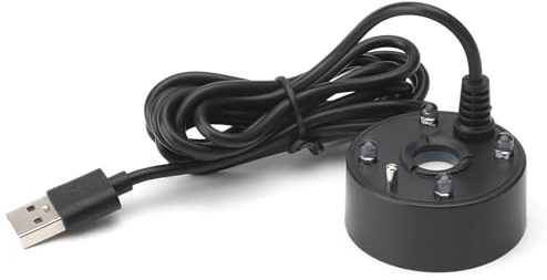 APOMOONS Aquarium Nebelmaschine, Ultraschall Nebler Vernebler USB LED Farbwechsel Nebelgerät mit Wassermangelschutz für Brunnen Teich Aquarium Einfach zu Bedienen 5 V