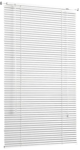 Aluminium Horizontale Innen Jalousien Alu Jalousetten für Fenster 25.0 mm Lamelle Plissee Ohne Bohren für Sichtschutz Sonnenschutz Verdunkelung(White)