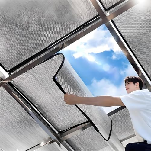 Sun Roof Reflective Film Tint, Aluminum Foil Insulation Window Film, Heat Control Anti-Uv Light Blocking Shield, Cooling Privacy Window Sticker Sun Protection Sun Visor(Black)