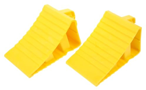 Healifty Bloque Antideslizante para Ruedas De Automóvil 2 Piezas 205x115x110mm Tope De Neumáticos Adecuado para Vehículos y Remolques Alta Resistencia Garaje y Estacionamiento