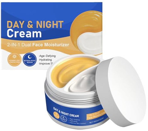 Anti Aging Face Crea for Women - 2 in 1 Vitamin C Day Cream & Retinol Night Cream Duo – Skincare Set for Brightening, Firming & Radiance – 24-Hour Day & Night Moisturiser 100g