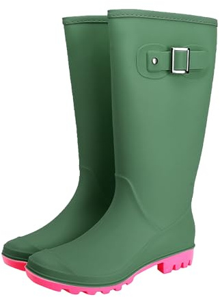 Stivali Antipioggia Donna Comode Invernali Stivali Pioggia Alti Eleganti Leggere Scarpe Da Giardino Trekking Stivaletti Antipioggia Giardinaggio Antiscivolo Tronchetti Gomma Moda In Pvc Wellies