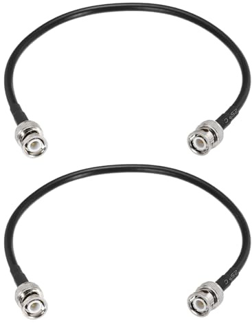 QUARKZMAN 2 Pezzi RG58 1ft/0.3 M Cavo Coassiale BNC Maschio A BNC Maschio | 50 Ohm, A Bassa Perdita, Per CB Radio Radio Amatoriale Analizzatore Di Antenna, Cavo Coassiale