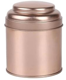 ZNTIHZ 6 st tekanna med lufttäta dubbla lock för lösa miniförvaringsbehållare för tepåsar kaffe socker för köksförvaring och organisation (roséguld)