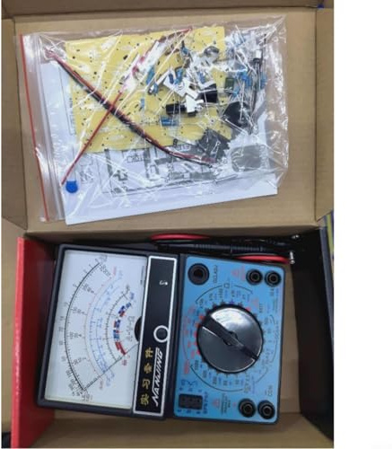FUANA MF47 Analog Multimeter Kit, Electronics Assembly Practice Tool With Capacitance Testing, DC Current, AC/DC Voltage And Resistance Measurement