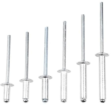 10-50 Uds Remaches Ciegos De Aluminio M2.4 M3 .2 M4 .8 M5 M6 Cabeza De Cúpula Pop for Escape De Mandril De Chapa De Acero(M3 50pcs,10mm)