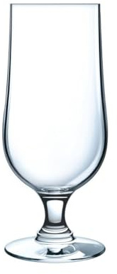 Arcoroc Set de 6 copas de cerveza Wells de cristal 28 cl | Transparente, Cristal, formato alto, acabado brillo, 28 cl, 6 piezas, borde fino, apto para frigorífico