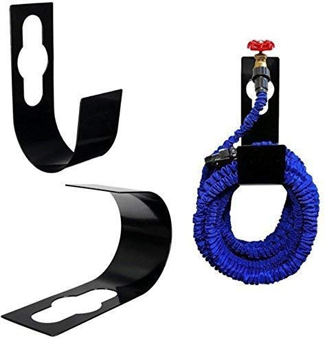 Garden Mile Over Tap Hose Holder – Universal Metal Garden Hose Pipe Hanger, Expandable Hose Tidy Organiser for 7.5m–33m Hose, Wall Mounted Outdoor Storage, Black