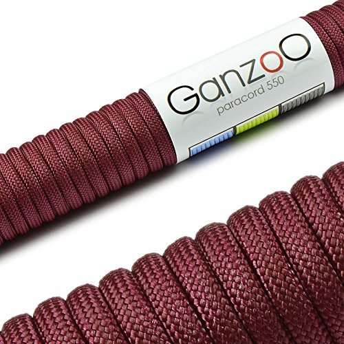 Ganzoo Paracord 550 Seil 4mm Schnur Typ 3, Nylon & Polyester, ideal für Basteln von Hundeleine Halsband Armband/Camping Survival und Outdoor (3/15/30/100 Meter) Allzweckseil 7 Innenstränge